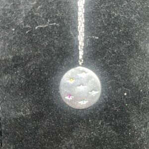 Elegant Silver Chakra Pendant "18 Necklace